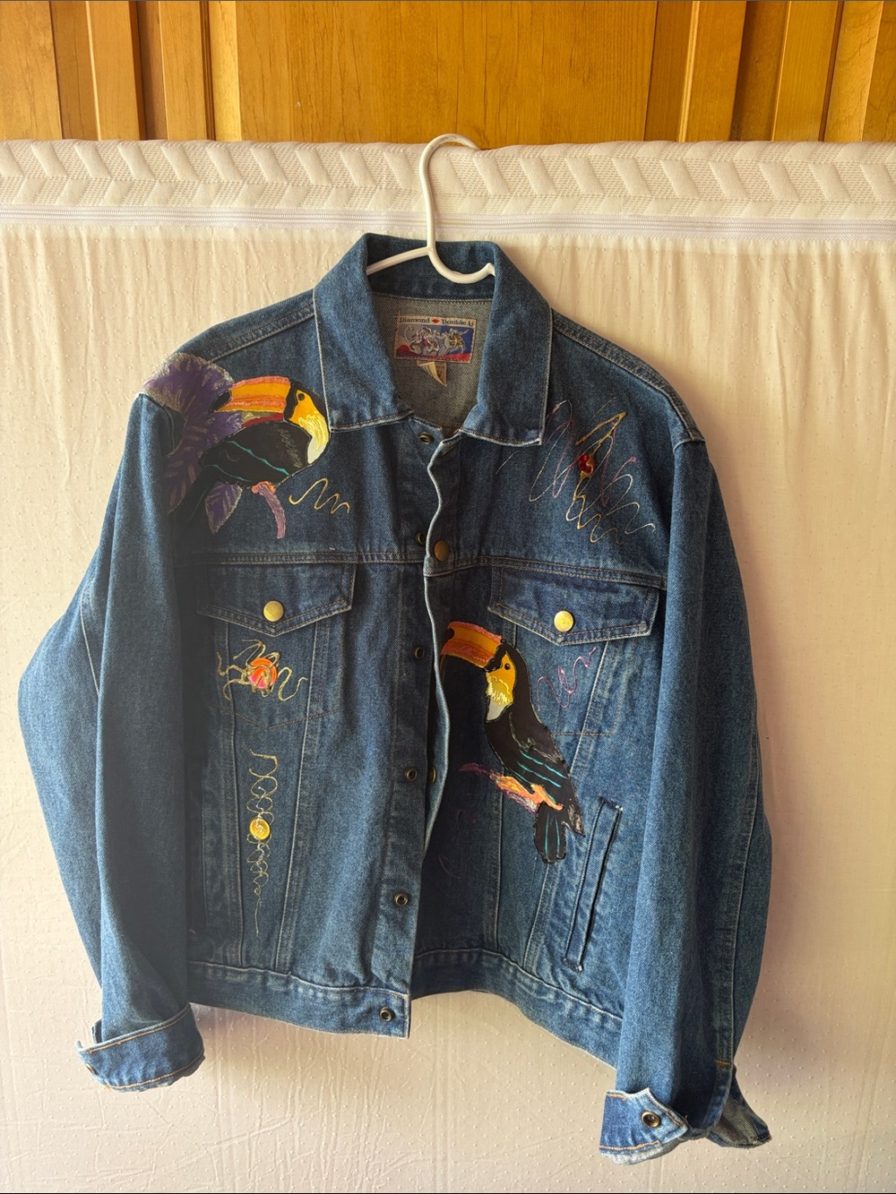 Diamond Double U Denim Jacket - Classic Blue
